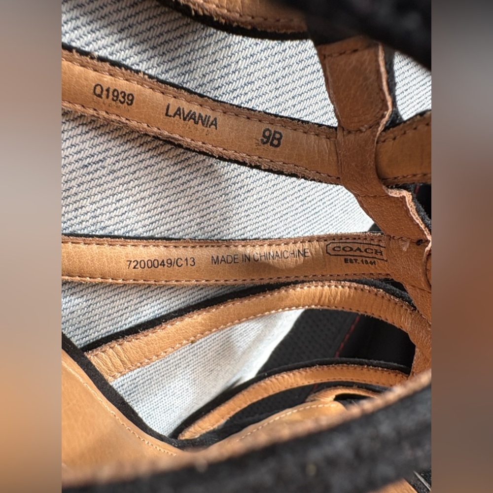 Coach Lavania black suede cage gladiator sandals - Picture 5 of 17